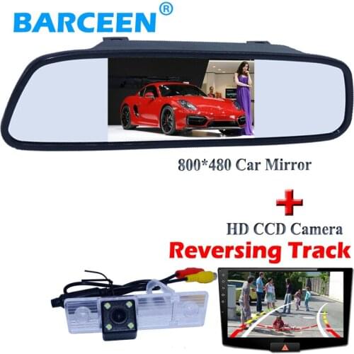 Sunvisor placement 4.3" car monitor with Dynamic track line hd car reversing camera use for Chevrolet Epica/Lova/ Aveo/Captiva