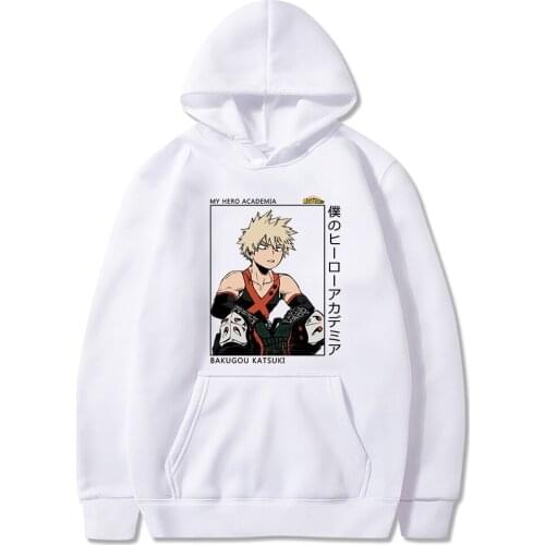 Anime My Hero Academia Bakugou Hoodie Funny Cartoon Graphic Sweatshirt Men/women Hip Hop Harajuku Streetwear