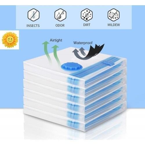 Vacuum Bag Storage Bag Home Organizer Transparent Border Foldable Clothes