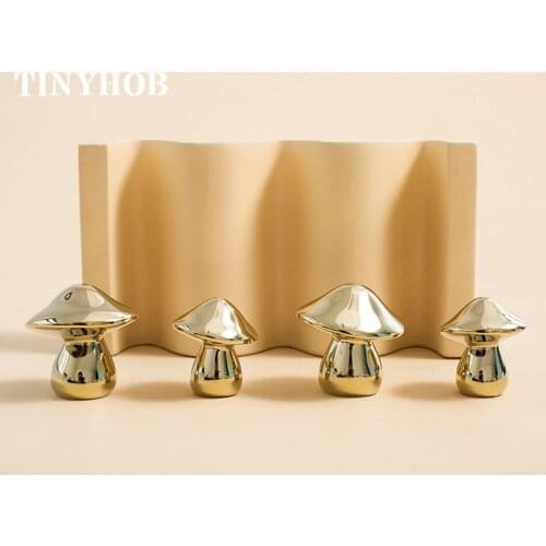 Gold Mushroom Shape Kitchen Cabinet Door Handles Drawer Pulls Nordic Knobs and Pulls for Dresser Furniture Accessories Hardware