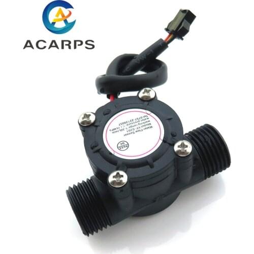 1/2" Water Flow Sensor 2.0MPa Hall Sensor Turbine Flowmeter DC5~18V Control Liquid Flow