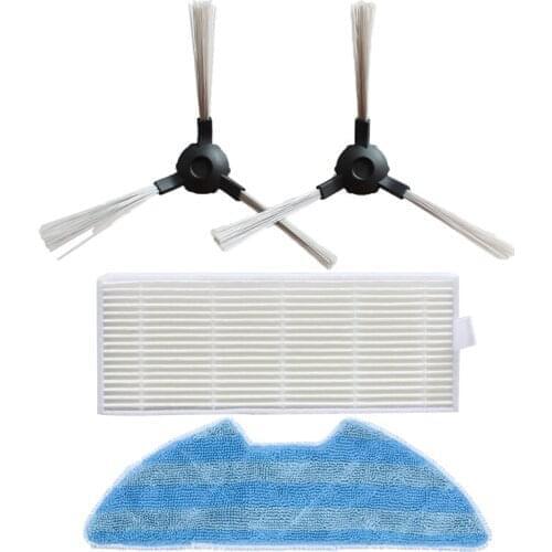 2 side brushes + 1filters HEPA+1mop for Proscenic 811 GB / 911SE sweeper accessories plastic cleaning product replacement