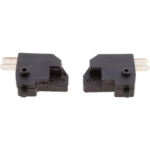 2 Pieces Motorcycle Dirt Bike Front & Rear Brake Lever Stop Switch - Black