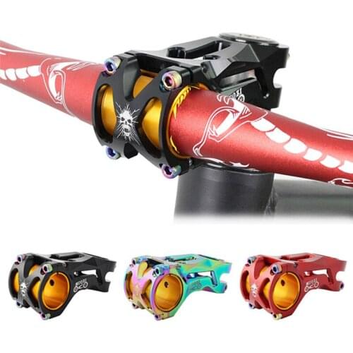 2021 New MTB Mountain Bicycle Rise Up Track Road Bike Clamp Stem Fit 31.8-35 Alloy Aluminum Handlebar Stem Bike Part