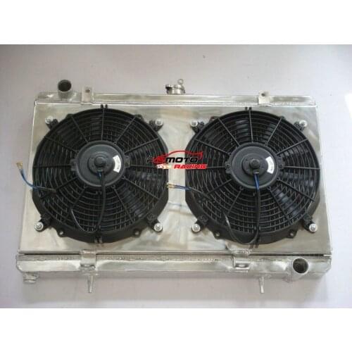 3 ROW Aluminum Alloy Radiator + Shroud + FAN For Nissan Silvia S13 SR20DET 1989-1994 90 91 92 93