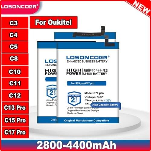 LOSONCOER 3600mAh Battery For OUKITEL C5 /C5 PRO Battery