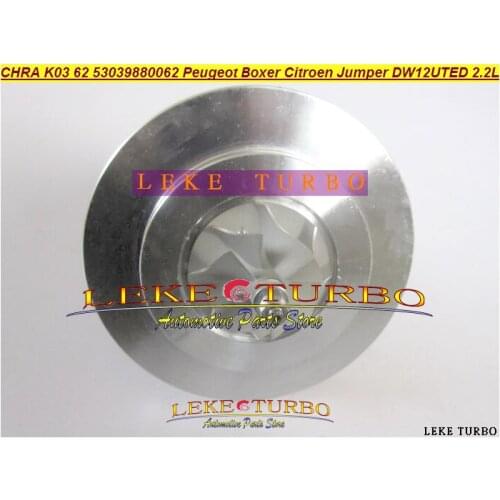 Free Ship Turbo Cartridge CHRA K03 53039880062 53039700062 9643350480 For Peugeot Boxer II For Citroen Jumper DW12UTED 2.2L HDI