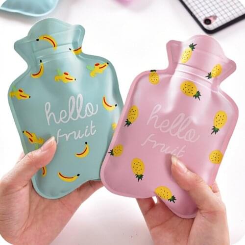 Cartoon Printed Economic Mini Hot Water Bottles Water Injection Explosion-proof Warm Heater Bag For Hand Feet Belly Warmer