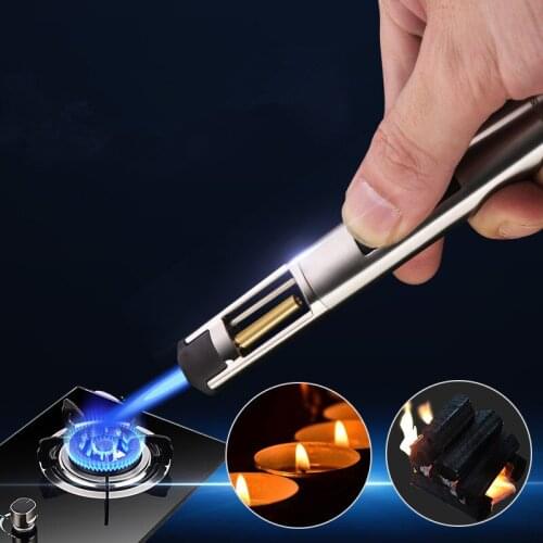 Torch Butane Turbine Lighter Metal Windproof Spray Gun Portable Cigarette Lighter Outdoor Tobacco Accessories Gadgets for Men