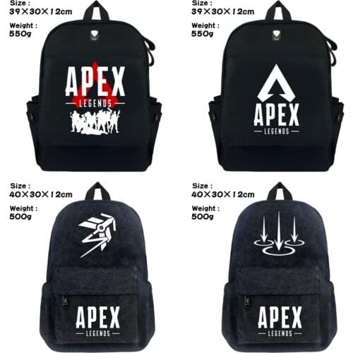 Canvas Backpack Game Apex Legends Teenager Student Zipper Fashion Rucksack Casual School Bag Unisex Travel Laptop Bag Bookbag
