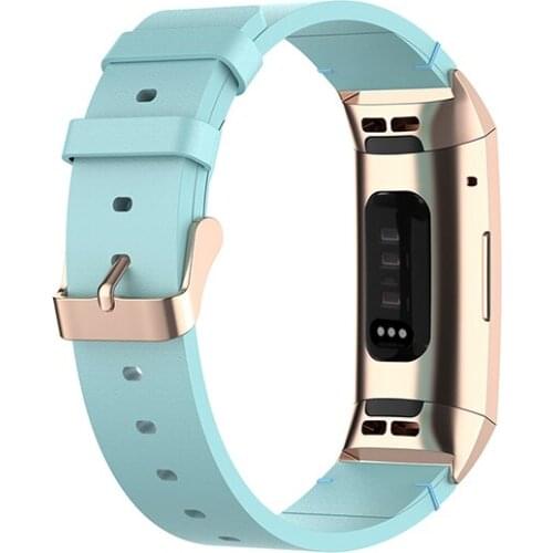 Leather Watch Strap for Fitbit Charge 4/Charge 3/Charge 3E Watch Parts Replacement Wristband Bracelet Strap