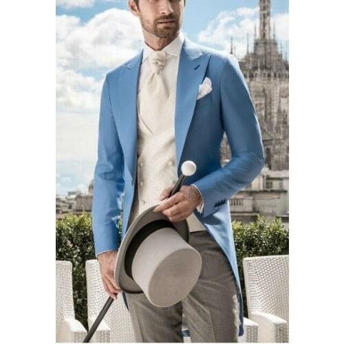 Handsome Groomsmen Wool blend Groom Tuxedos Mens Wedding Dress Man Jacket Blazer Prom Dinner (Jacket+Pants+Tie+Vest) A83