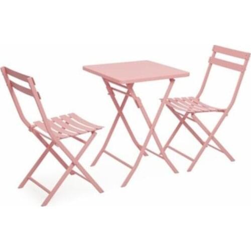 Square Iron art Coffee tables Folding Garden Chairs Outdoor leisure Balcony table with chairs
