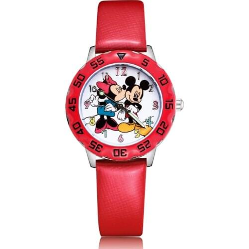 Fashion Pretty Cartoon Style Children Kids Student Girls Boys Quartz Leather Wrist Watches Clcok JM12