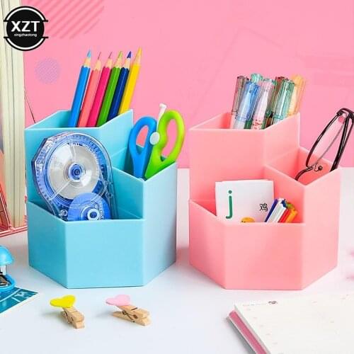 Multi-Function Pen Holder Rack Cosmetics Nail Polish Box Jewelry Makeup Brush Storage Case for Office Desk Stationery Organize
