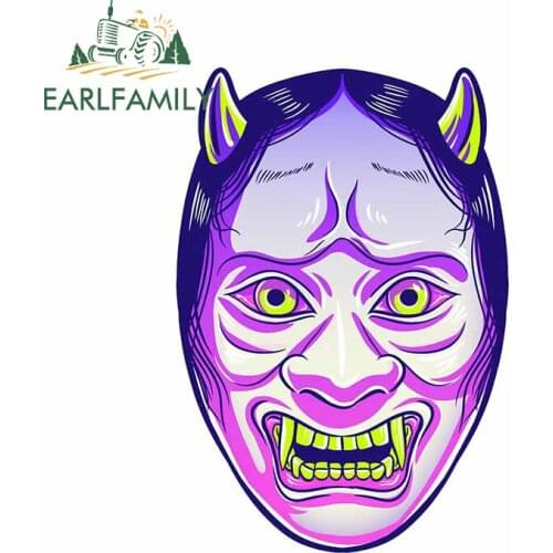 EARLFAMILY 13cm x 9cm for Namanari Demon Decal Tuning Suitcase Personality RV Car Stickers Refrigerator Windows JDM Assessoires