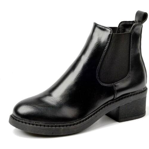 2021 New Luxury Chelsea Boots Women Ankle Boots Spring Autumn Shoes Platform Ankle Boots Slip On Chunky Heel Boot Brand Design