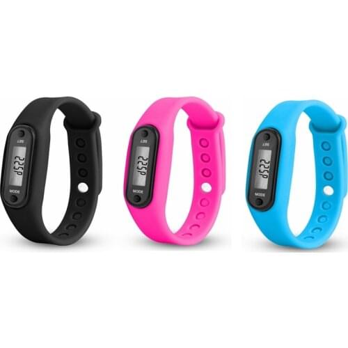 New Digital LCD Silicone Wirstband Mini Pedometer Run Step Walking Distance Calorie Counter Wrist Sport Fitness Watch Bracelet