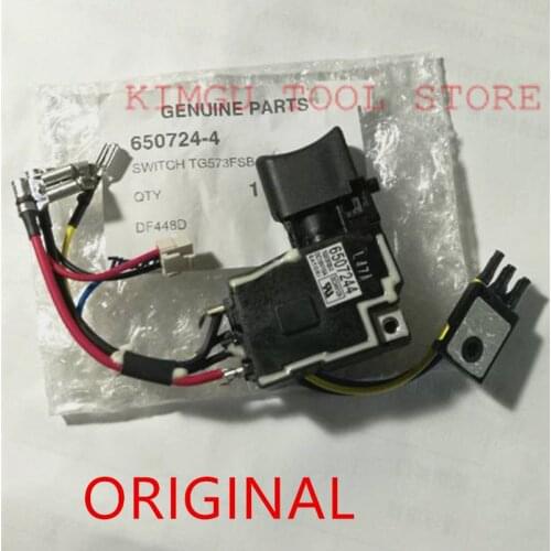 Original Switch 650724-4 650682-4 for Makita 6507244 DHP458 DHP448 DDF458 DDF448 BHP458 BHP448 BDF458 BDF448 6506824