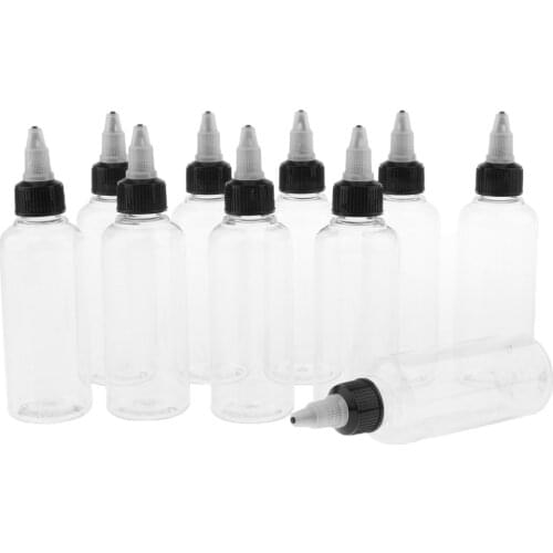 50Pc 100ml Empty Hair Dye Color Applicator Squeeze Bottles W/ Cap For Oil
