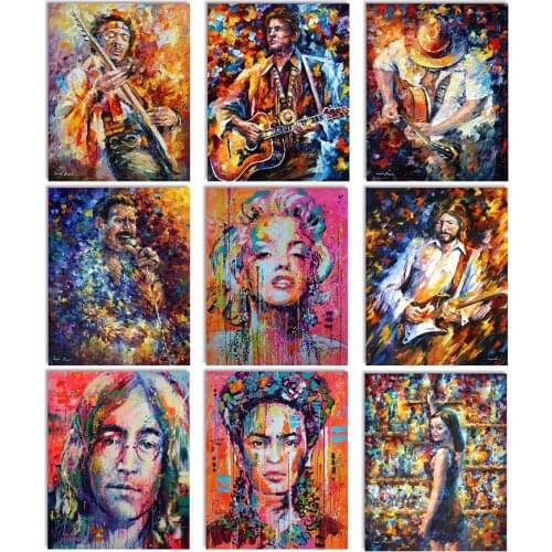 Coloring Person Diy Oil Painting By Numbers Legend Singers Canvas Acrylic Painting Wall Art Home Decoration 40x50cm