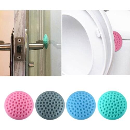 4Pcs/lot Self Adhesive Wall Protectors Door Handle Bumpers Buffer Guard Stoppers Silencer Crash Pad Doorknob