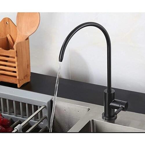 Drinking Water Filter Tap SUS304 Stainless Steel Faucet for RO Reverse Osmosis Filter with Matte Black Finish