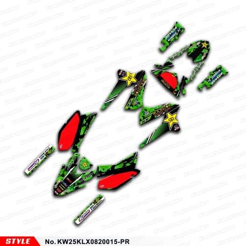AFTERMARKET Stickers Off-Road Decals for KLX 250 S D-Tracker X Final Edition 2008 to 2020, Style No.KW25KLX0820015-PR