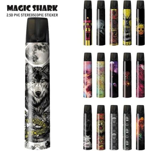 Magic Shark Skull Reindeer Wolf Lion Vape Kit Pod Sticker Film Case Cover for Relx