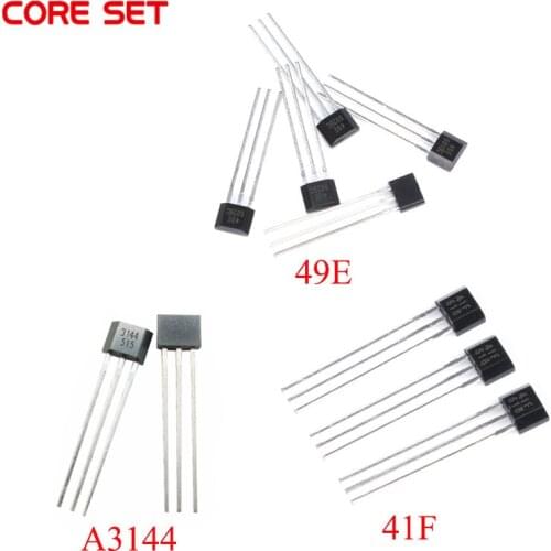 100pcs 50pcs Hall Sensor 49E 41F 3144 3530 U18 OH137 44E Hall Sensor Element OH49E SS49E Hall Effect Sensor Linear Switch