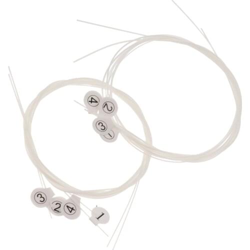 2 Sets 1st- 4th Nylon Ukulele Strings Hawaiian Guitar Replacement Accessories White