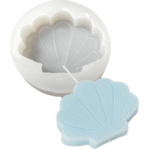 Geometric Scallop Epoxy Resin Mold for Making Candles Aromatherapy Gypsum Handmade Soap Candle Mold DIY Candle Making Supplies