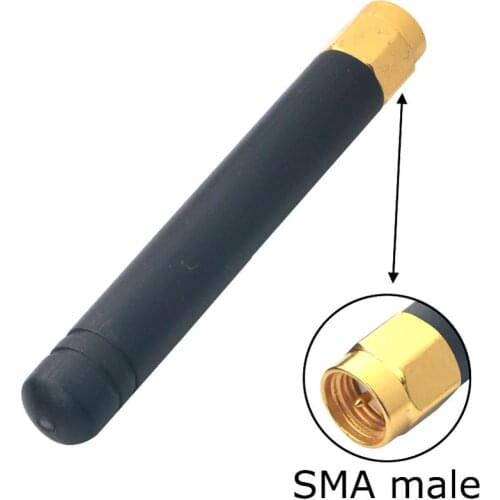 5 piece/lot 433MHZ rubber 2-3dbi gains 433 mhz antenna with SMA male plug straight connector
