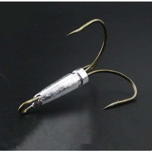 5PCS Deepwater Anchor Claw Barbed Fishhook With Lead Head Treble Hook 23g 32g 40g 56g 82g