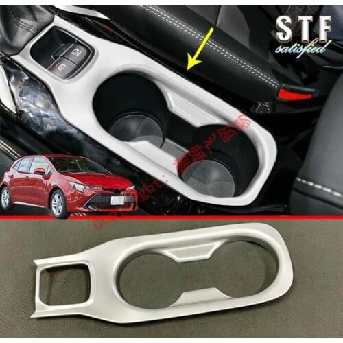 ABS Pearl Chrome Interior Cup Holder Cover Trim For Toyota Corolla Hatchback Auris Sport 2019 2020