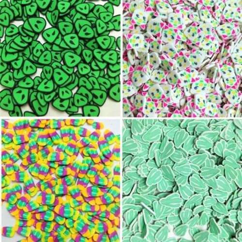 50g Cartoon Cat Cactus Slices Polymer Clay Sprinkles for Crafts Plastic Klei Tiny Cute Mud Particles DIY Accessories 5mm