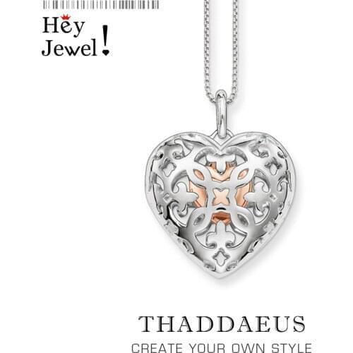 Necklace Heart Medallion,2020 Brand New Link Chain Fashion Jewelry Europe 925 Sterling Silver Bijoux Gift For Women Friend