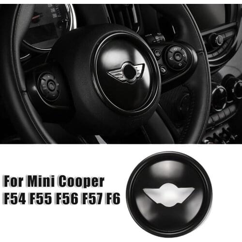 Steering Wheel Cover Logo Emblem Cap Trim for MINI Cooper F54 F55 F56 F57 F60 Clubman Countryman Black