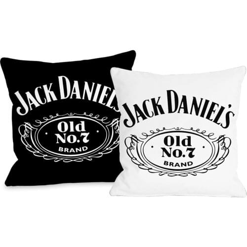 Black And White Words Cushion Covers European Retro Vintage Style Polyester Pillow Case For Hotel Sofa