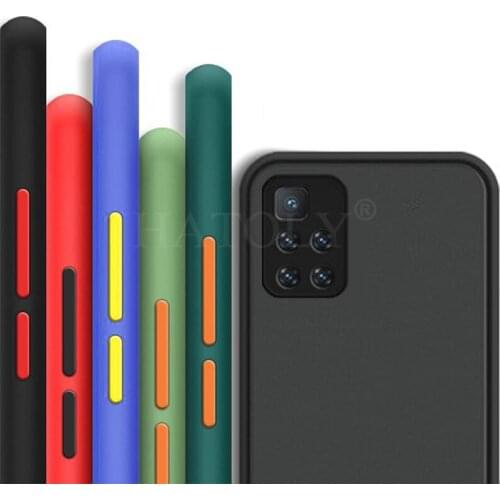 For Xiaomi Redmi 10 Case Simple Frame Matte Armor Case For Redmi 10 Case Clear Cover For Xiaomi Redmi 9T 9 9A 9C Note 10 Pro