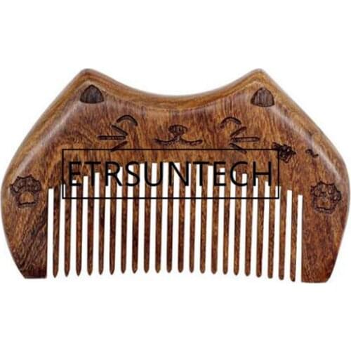 50pcs Cute Cartoon Animal Cat Pig Wooden Comb Natural Wood Head Massager Hair Combs For Girl Party Favor Gift