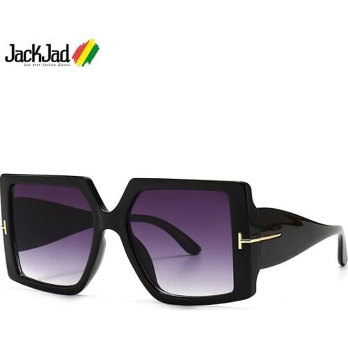 JackJad New Fashion Vintage QUINN Style Square ButterFly Sunglasses Women Gradient Brand Design Sun Glasses Oculos De Sol FT0790