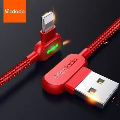 MCDODO LED USB Cable Fast Charging Type C Micro Mobile Phone Charger Data Cord For iPhone 12 11 Pro Max 8 Huawei Xiaomi Samsung