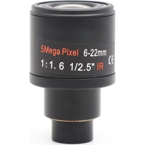 CCTV Camera 6-22mm Lens 5.0 MegaPixel Manual Zoom/Focus/IRIS D14 Mount Infrared Night Vision Lens For CCTV Camera