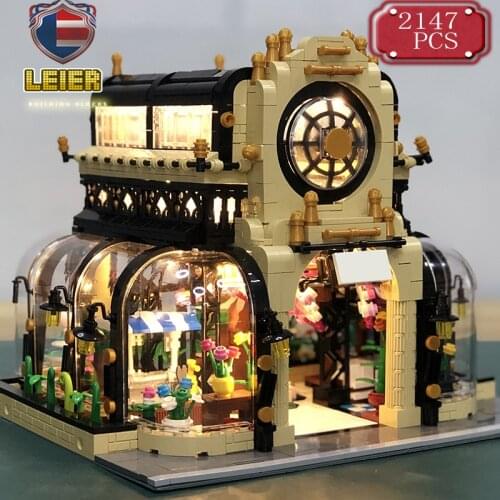 Creator Street View Kit Building Block Home Decor Botanical Garden Plant With light Assembly Brick Toy For Girls friends Gifts