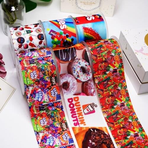 DIY Handmade Materials Printed Grosgrain Ribbon 50 Yard Per Size 9632