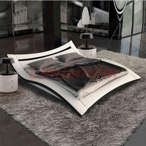 Limlamlim Genuine Leather multifunctional bed frame modern Nordic camas ultimate bed кровать двуспальная lit beds سرير muebles