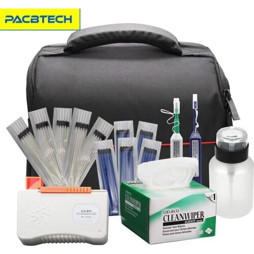 Fiber Optic Cleaning Kit Fiber Optic FTTH Cleaner Tools with Cleaner Sticks Wipes