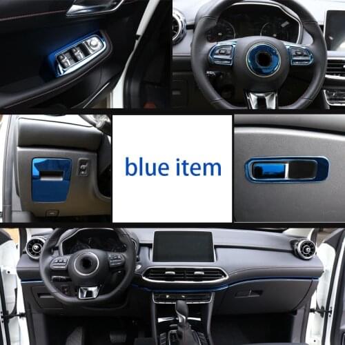 For MG HS 2018-2019 Windowpane lifting switch panel Steering wheel keys Central Control Decorative strip Stainless steel