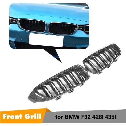 Carbon fiber front ABS kidney bumper grille for BMW 4 series F32 F33 F36 F82 F83 M4 F80 M3 428i 430i 435i 2014 2015 2016 2017